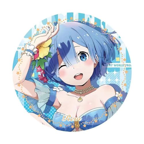 零开始的异世界生活周边艾米莉娅蕾姆拉姆吧唧二次元镭射徽章 雷姆b款