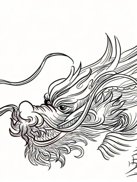 简笔画龙速写线稿简笔画龙的画法最简单生肖龙怎么画龙的简笔画霸气