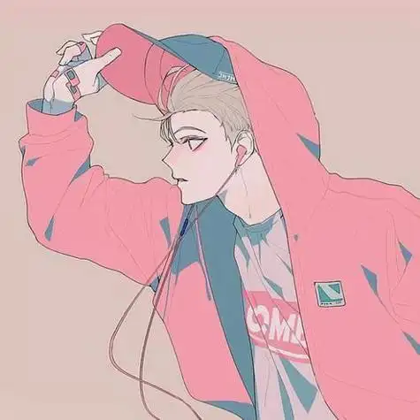 人物绘画二次元男神头像画师的颜色渲染很棒