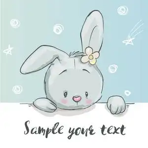 可爱的卡通小兔子照片