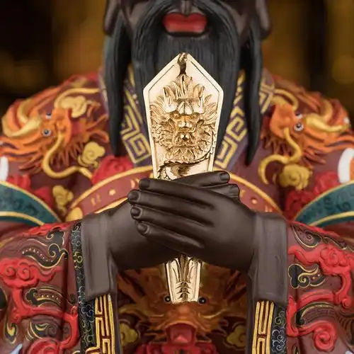 五爷佛像财神爷龙王广济五台山供奉台湾盛凡彩绘摆件