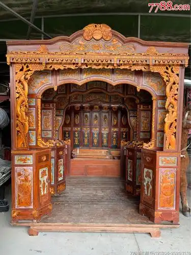 民国杉木拔步床老床古董床老家具_价格23000元【古玩民俗交流】_第1张