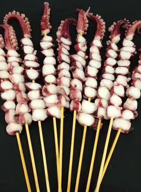 100串大章鱼足串铁板100克龙珠串