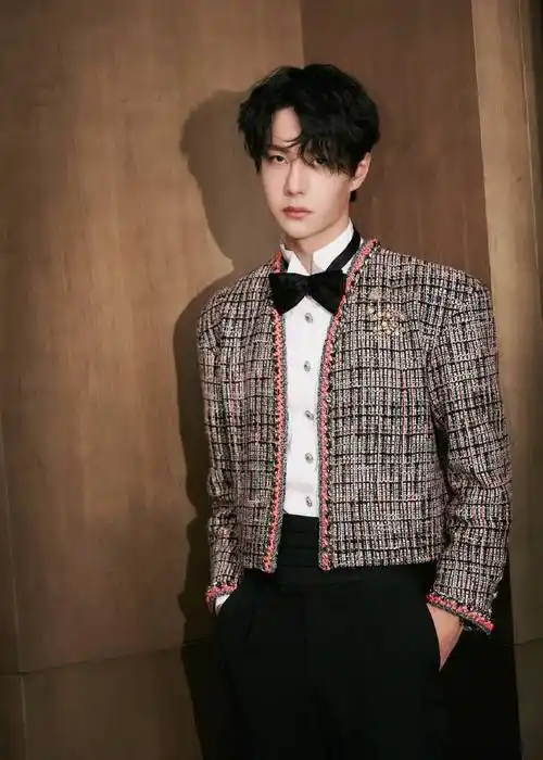 王一博格纹外套造型超酷##王一博 爱奇艺尖叫之夜