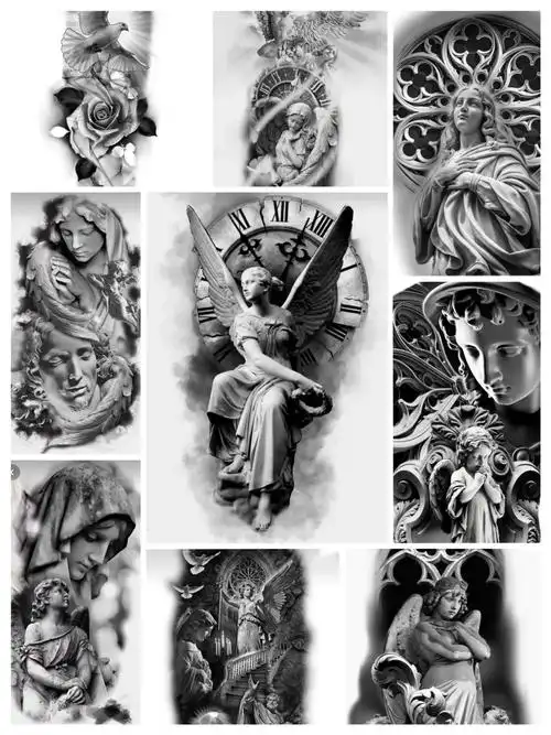 刺青纹身素材圣母天使