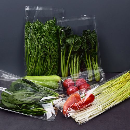 蔬菜保鲜袋透明塑料袋大号打孔透气opp蔬菜包装袋水果蔬菜自粘袋