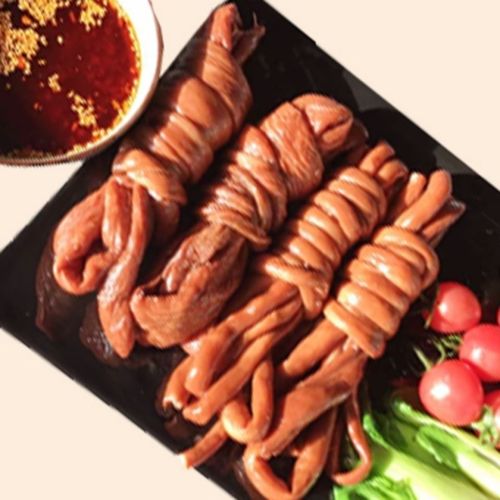 网红羊捆肠全熟即食无油两个有油两个赠辣椒油