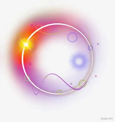 圆形发光光效png素材透明免抠图片-装饰效果