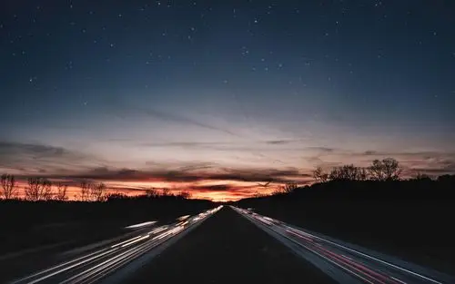 壁纸路,夜,线,光,满天星斗的天空高清:宽屏:高清晰度:全屏