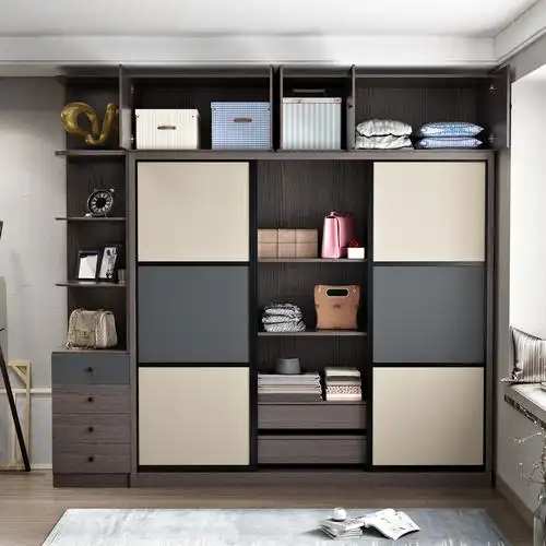 衣柜北欧推拉门简约现代家用卧室柜子三门大衣衣柜