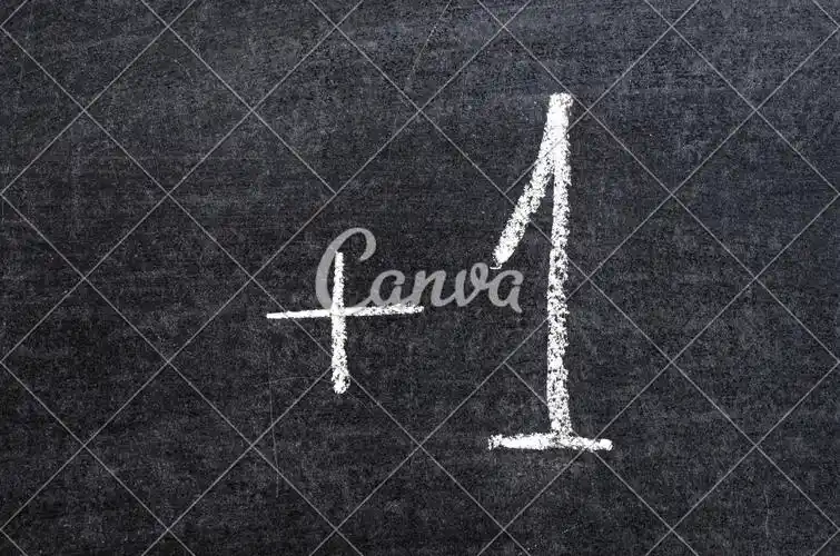 文字黑色白色手写黑板数学符号加号数字1概念消息图片