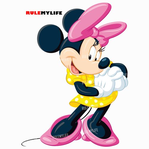 迪士尼米妮卡通可爱电动车贴卧室客厅儿童房宿舍墙面装饰防水贴画