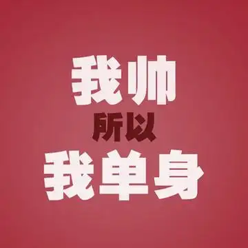 我帅所以我单身文字头像图片
