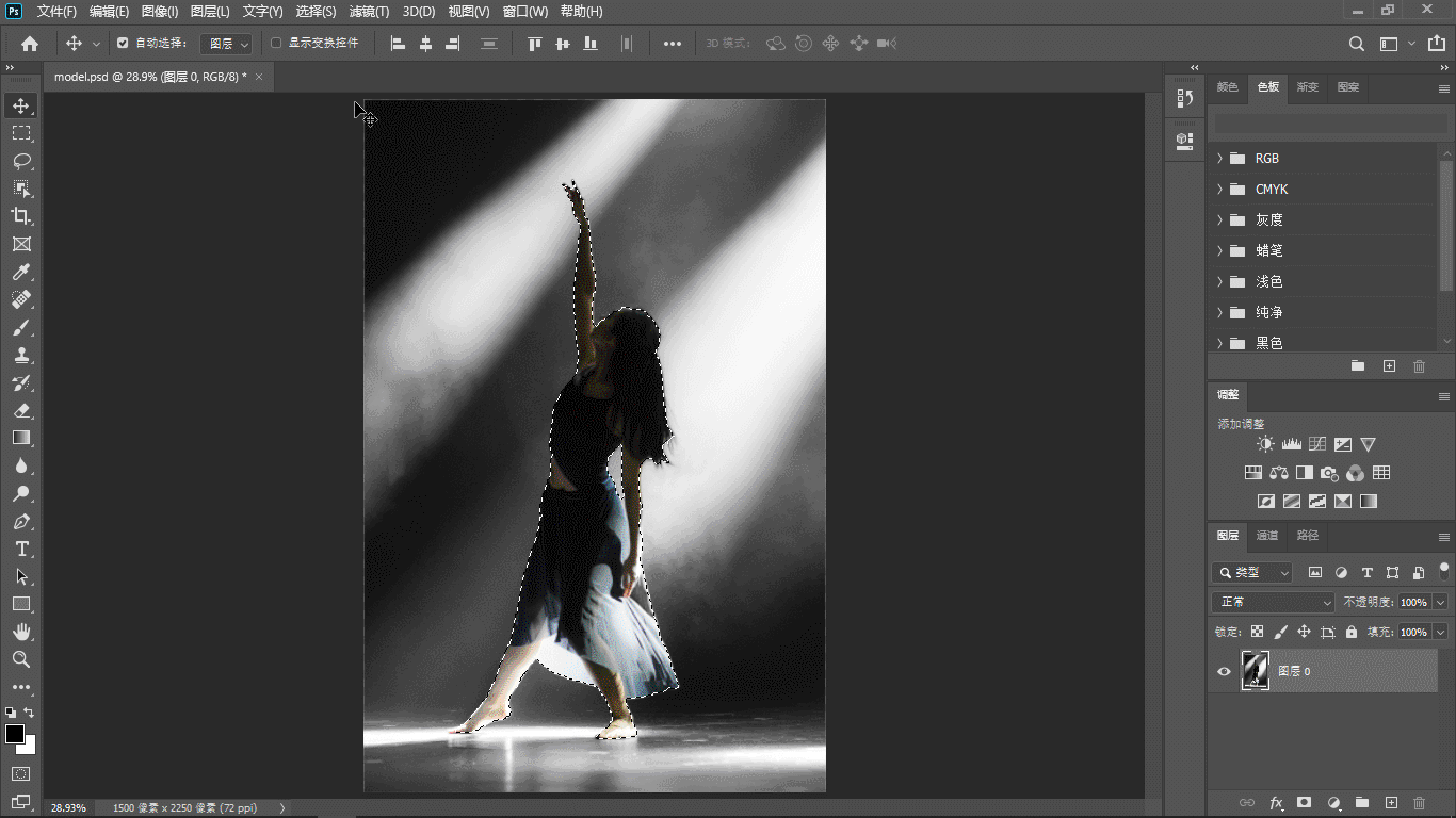 教你如何使用ps拉伸图片人物不变形