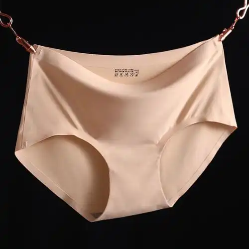 5条包邮 无痕内裤女冰丝一片式 中腰大码 纯棉三角性感白色少女士