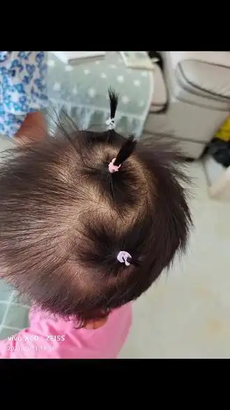 三个小揪揪我们也是扎辫辫的女孩了