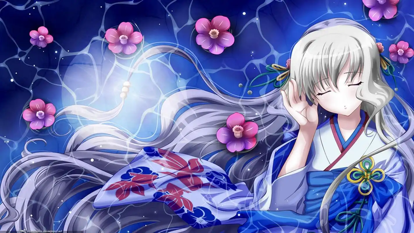 二次元和服动漫美少女图片桌面壁纸高清大图预览1920x1080_卡通动漫