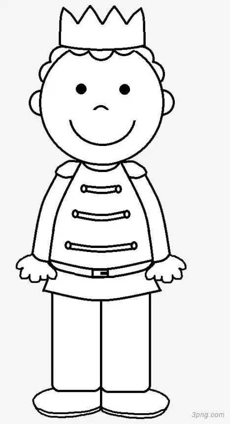 简笔画小王子png素材透明免抠图片卡通手绘