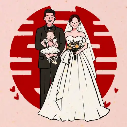 手绘头像婚纱照绘制真人照片转手漫画情侣笔画手绘真人漫画