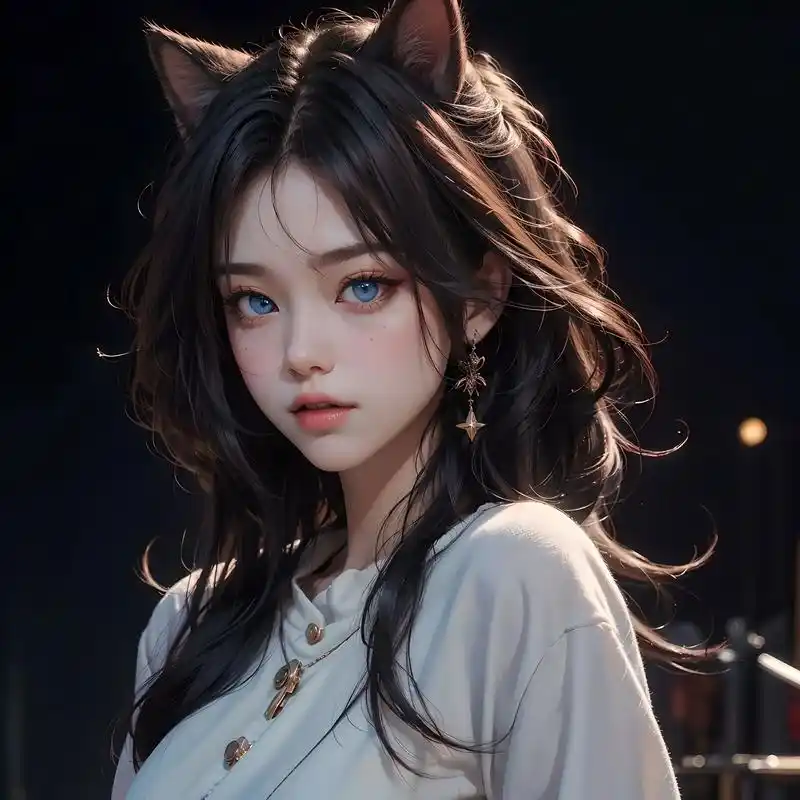 女生头像分享清冷风猫女孩