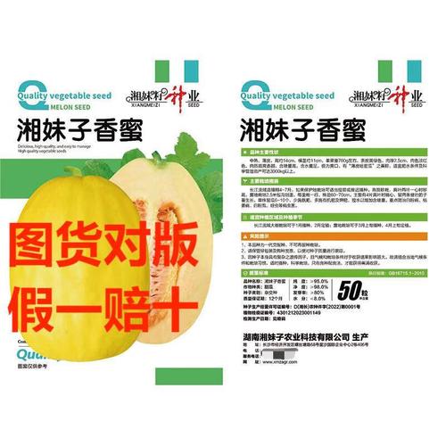 谷园绘湘妹子香蜜甜瓜种子中熟薄皮懒人有机椭圆黄色室内高产抗病 1包