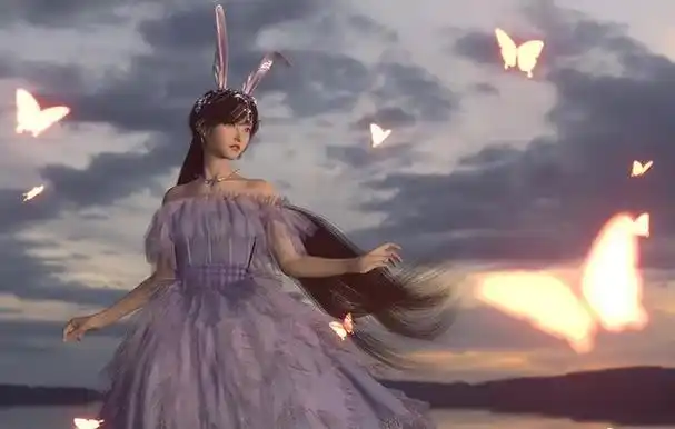 粉红色的婚纱,史莱克七怪每一个人都有自己的代表色,而小舞便是粉红色