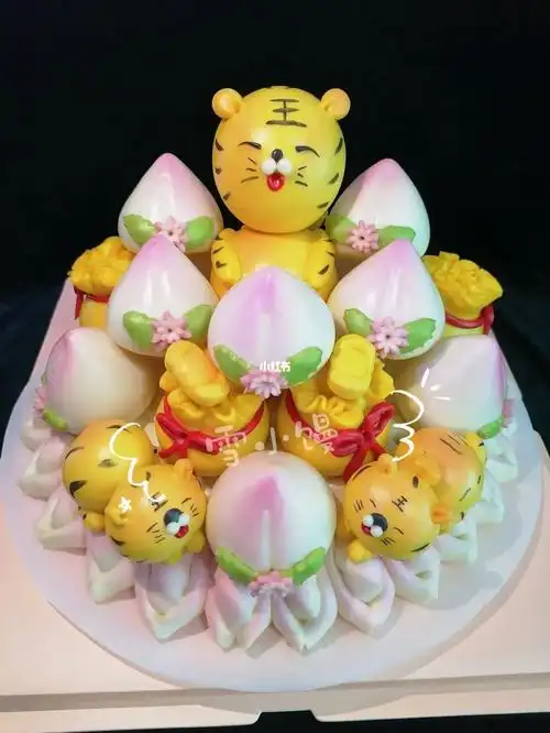 中式蛋糕 #胶东花饽饽  #生肖虎  #蛋糕  #生日蛋糕  #大连花饽