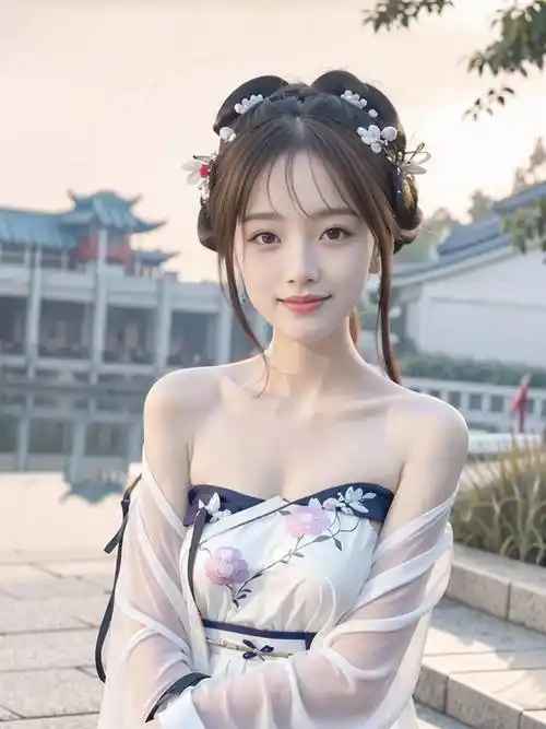 绝美抹胸汉服小仙女甜美写真