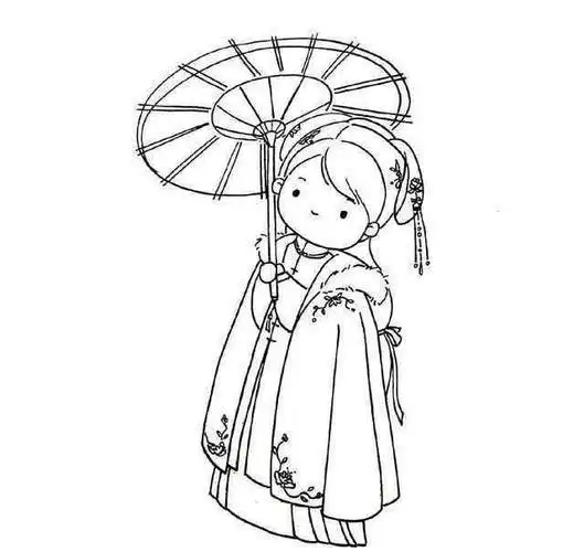 古风女生简笔画