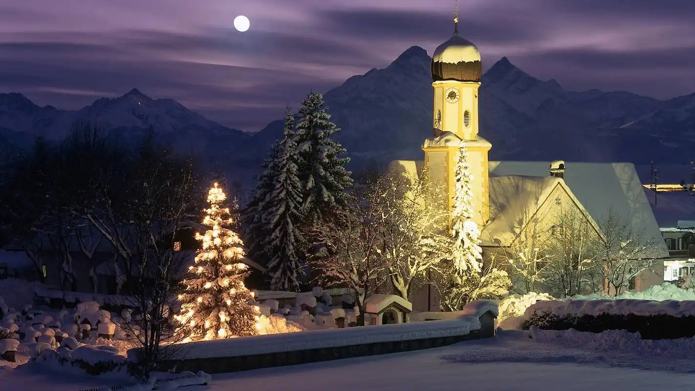梦幻迷人的烟花夜景图片桌面壁纸高清大图预览1920x1080_风景壁纸下载