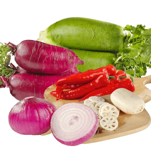 鲜馥新鲜蔬菜组合5斤装洋葱萝卜莲藕紫萝卜红尖椒199元