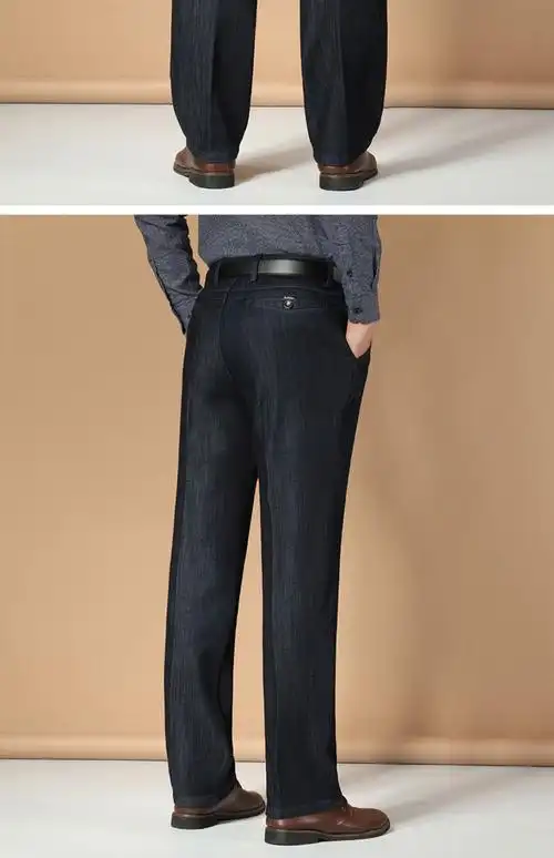 直筒牛仔裤男2022年新款秋季装宽松中老年爸爸裤力莫代尔休闲牛仔裤