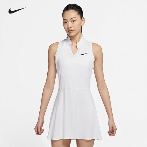 nike耐克网球服女子新款网球连衣裙连身裙快干透气dd8731-100