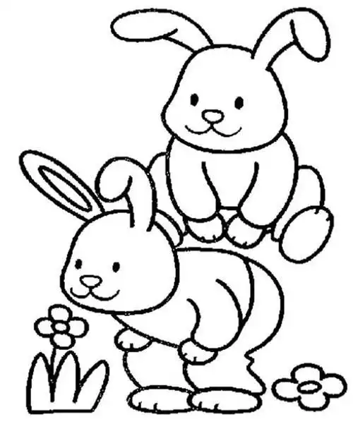 简笔画儿童画画图片作品欣赏 动物简笔画小兔子的画法大全