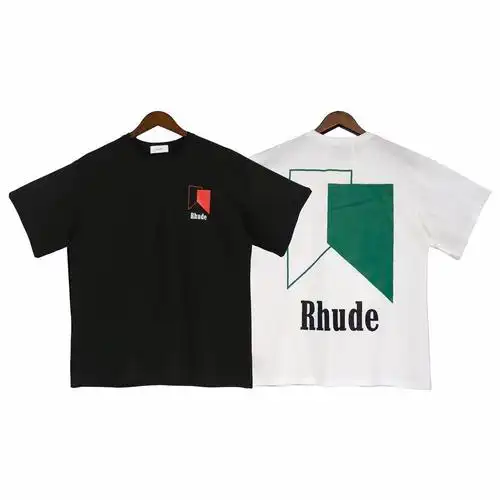 高版本2022夏季新款美式潮牌rhude高街万宝路logo印花男女短袖t恤