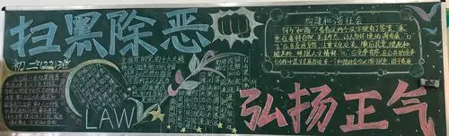 弘扬正气——定远英华中学初中部开展"扫黑除恶"主题宣传黑板报活动