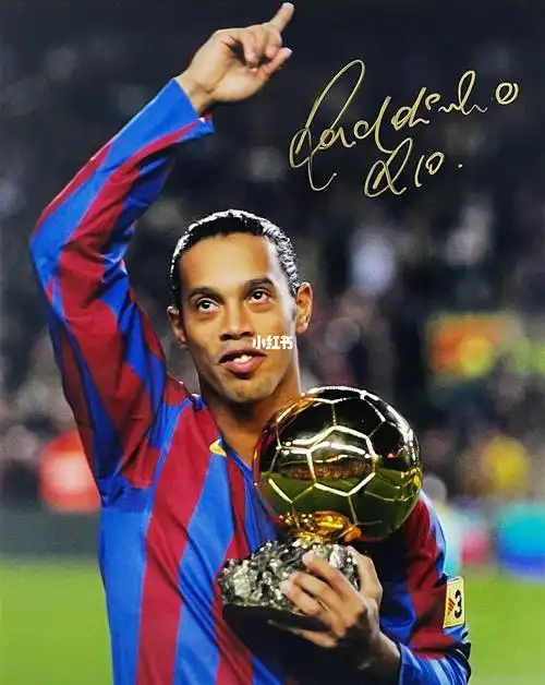 小罗 罗纳尔迪尼奥签名照片 巴萨