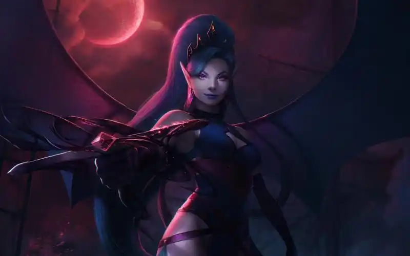 紫色的眼睛幻想女孩小精灵