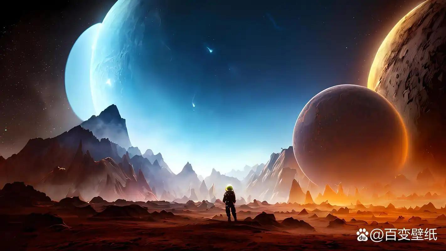 "凝望电脑壁纸上的宇宙,仿佛能触摸到那遥远的星辰.