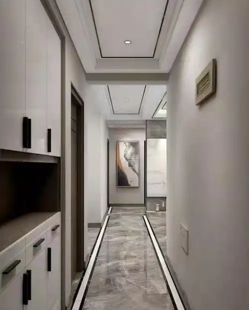 新房入户走廊地砖装修设计实景图