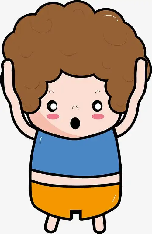 矢量图可爱卡通摸头人物