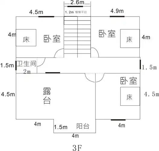 根据本人两层半私人住宅平面图制作施工图