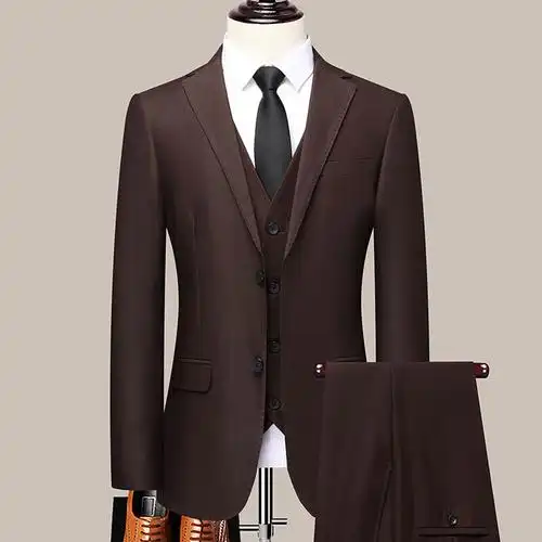 罗蒙新郎结婚西服套装男意式商务休闲韩版修身职业正装婚礼西装三件套