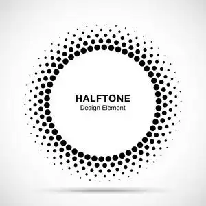 霸气班徽设计图半色调矢量圆帧点标志徽,医疗美容的设计元素.