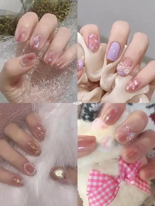 穿戴甲_小清新_短指甲美甲_小清新美甲_键盘_甲片_清透美甲_美妆_美甲