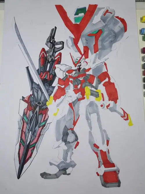 红异端的柔情 -马克笔手绘