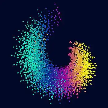 抽象五颜六色的漩涡形状图,设计元素