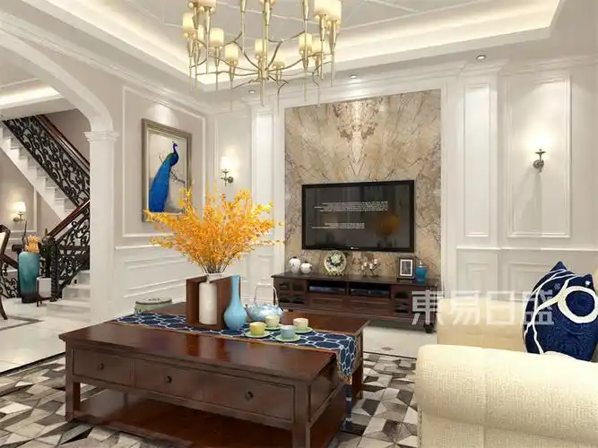 意墅湾185㎡美式风格装修效果图