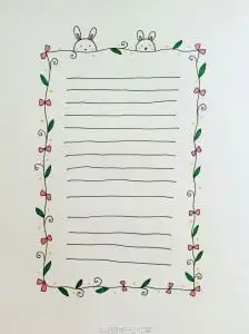 春天手帐边框简笔画