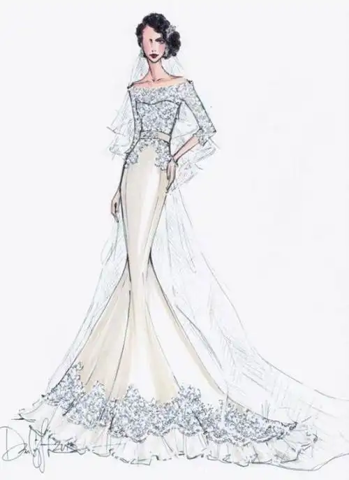 十二星座专属手绘婚纱,狮子座璀璨闪耀,天秤座古典优雅